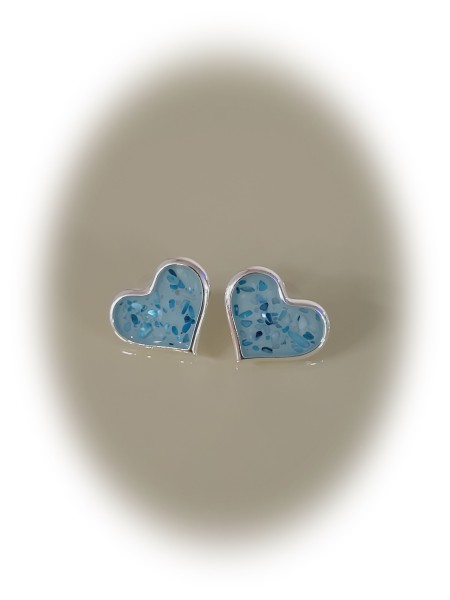 Ohrschmuck &quot;Aqua-Hearts&quot;